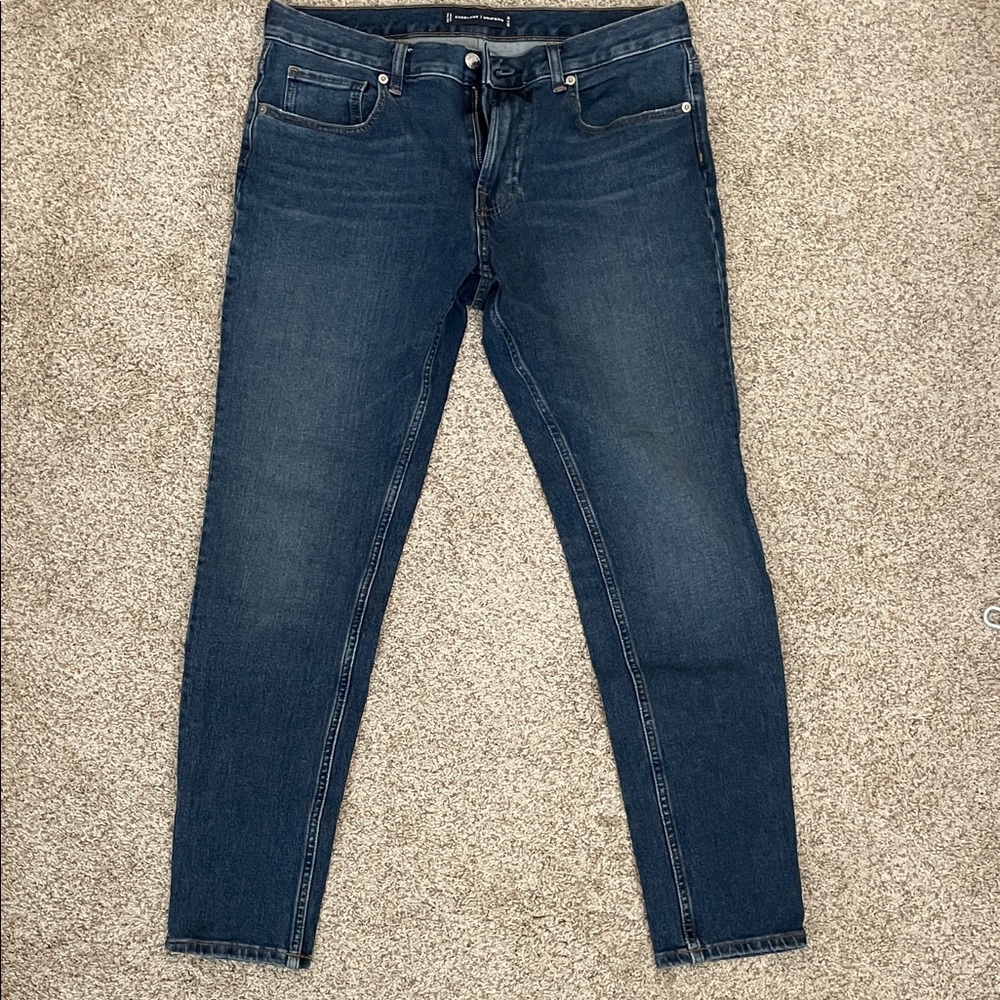 Everlane Men's Skinny Jeans - Dark Blue